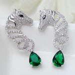 Luxury horse earrings Green nz
