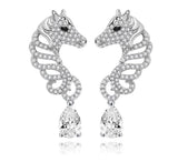 Luxury horse earrings Transparent nz