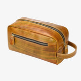 Luxury leather toiletry bag Brown nz