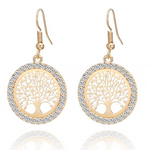 Luxury Tree of Life Earrings Gold nz