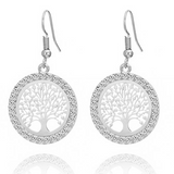 Luxury Tree of Life Earrings Silver nz