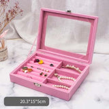 Luxury Velvet Jewellery Box 3 Raster - Pink nz