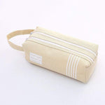 Makeup brush travel bag Beige nz