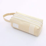 Makeup brush travel bag Beige nz