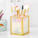 Makeup organiser with decorative pearls Single pot Empty nz