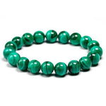 Malachite bracelet 10mm Green / 16 cm nz