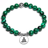 Malachite Buddhist bracelet Green / 17 cm nz