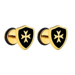Maltese Cross Earrings Gold nz