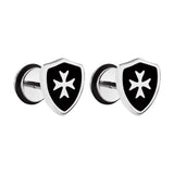 Maltese Cross Earrings Silver nz