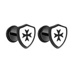 Maltese Cross Earrings White nz