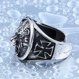 Maltese Cross Lion Ring nz