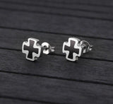 Maltese Cross Stainless Steel Earrings nz