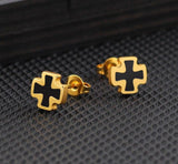 Maltese Cross Stainless Steel Earrings nz