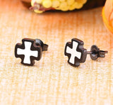 Maltese Cross Stainless Steel Earrings nz