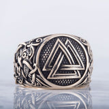 Mammen style bronze viking ring 5 (49.32 mm) nz