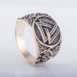 Mammen style bronze viking ring 5 (49.32 mm) nz