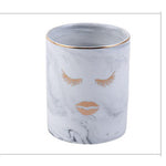 Marble makeup brush holder Grey girl nz