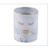 Marble makeup brush holder Grey girl nz