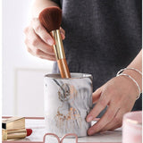 Marble makeup brush holder nz