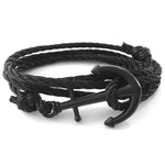 Matte black anchor bracelet nz