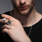 Men’s biker ring steel nz
