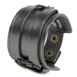 Men’s black leather bracelet nz