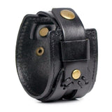 Men’s black leather bracelet nz