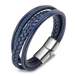 Men’s blue leather bracelet nz