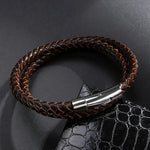 Men’s brown leather bracelet nz