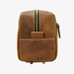 Men’s brown leather toiletry bag nz