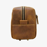 Men’s brown leather toiletry bag nz