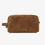 Men’s brown leather toiletry bag nz