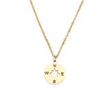 Men’s compass pendant Gold nz