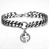 Men’s cross bracelet Isabel II’ coin nz