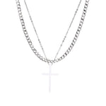 Men’s double cross necklace nz