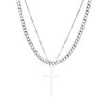 Men’s double cross necklace nz