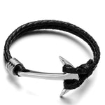 Men’s leather anchor bracelet nz