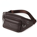 Men’s leather bum bag Dark brown nz