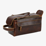 Men’s leather toiletry bag Coffee brown nz