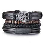 Men’s leather tree of life bracelet nz