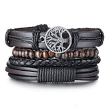 Men’s leather tree of life bracelet nz