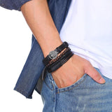 Men’s leather tree of life bracelet nz
