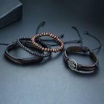 Men’s leather tree of life bracelet nz
