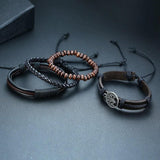 Men’s leather tree of life bracelet nz