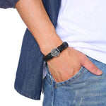 Men’s leather tree of life bracelet nz
