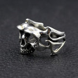 Men’s silver biker ring nz