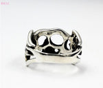 Men’s silver biker ring nz
