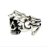 Men’s silver biker ring nz
