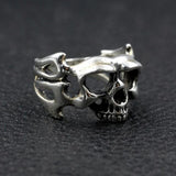 Men’s silver biker ring nz