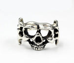 Men’s silver biker ring nz